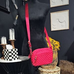 Tommy Hilfiger Vibrant Red Quilted Crossbody Bag